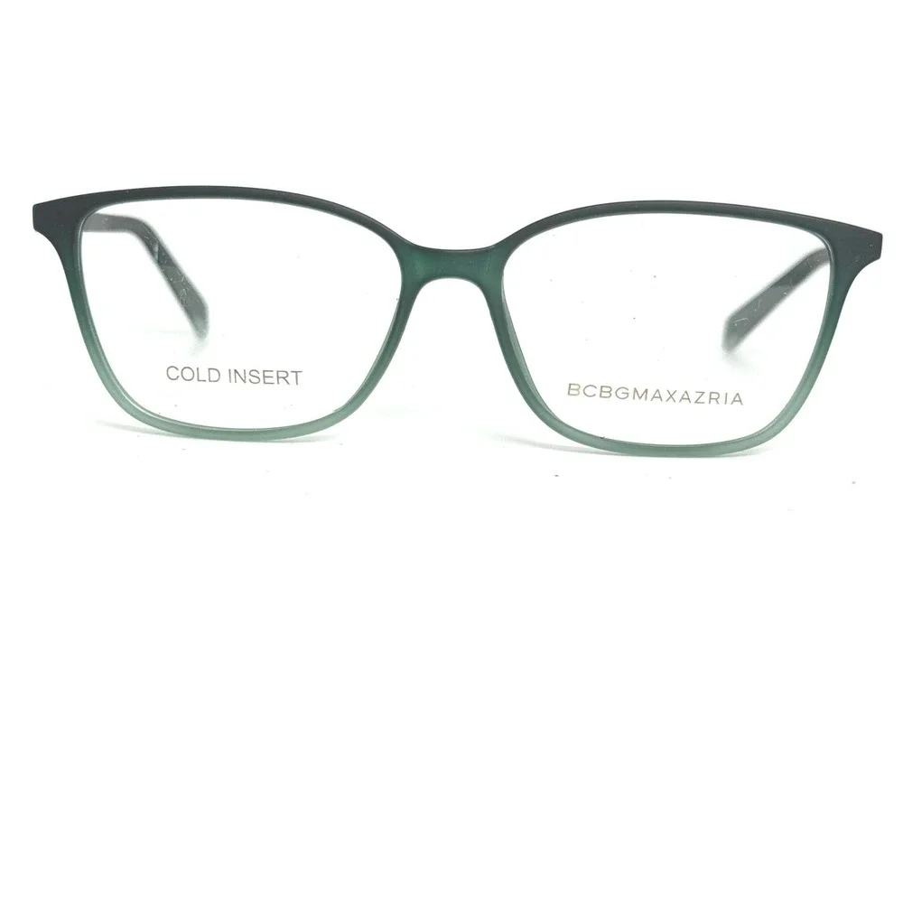 BCBGMAXAZRIA Womens Eyeglasses Green Rectangle Full Rim Frame‎ 21302